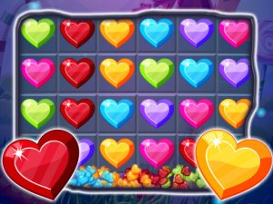 Colorful Heart Match Puzzle